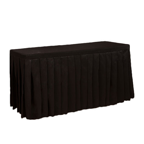 MT-023B IBM黑色褶皱布套折叠桌，长条桌