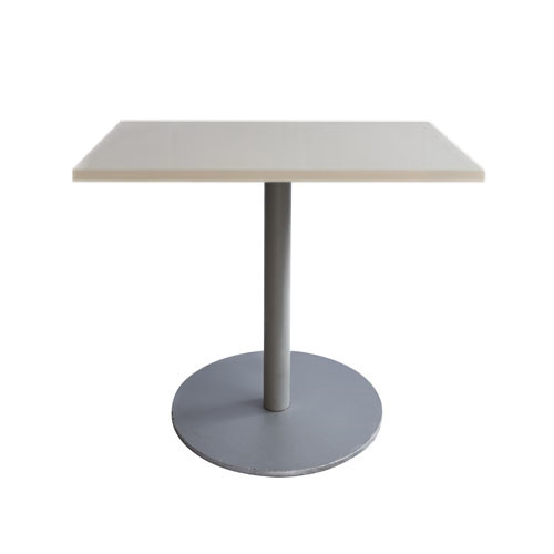 MT-025W 银色喷塑腿方桌面洽谈桌（白色面）
