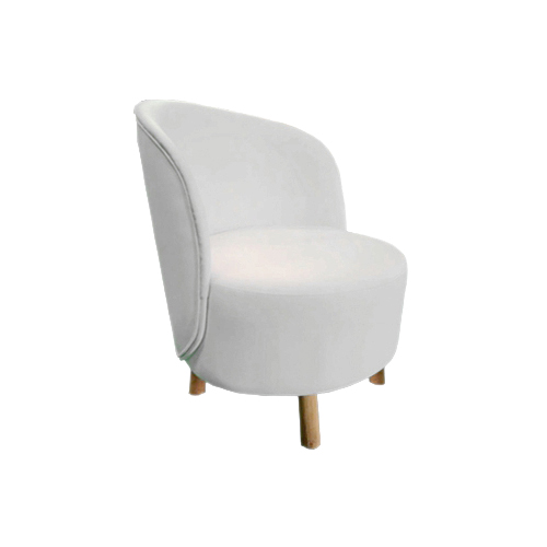 LC-018W 白色圆形软包休闲椅