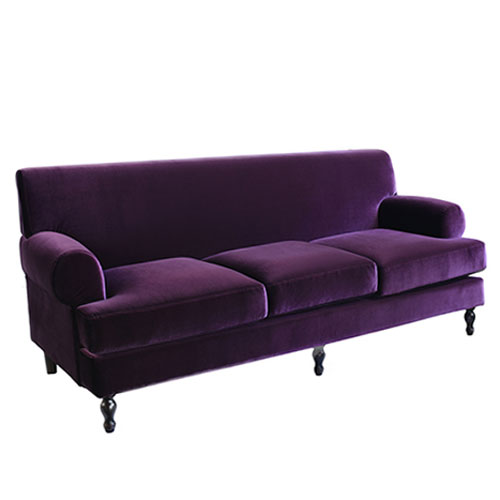 SF-041P 紫色复古三人沙发