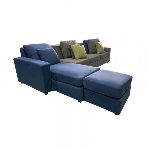 SF-090BB 蓝色棕色组合沙发