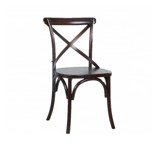 美式乡村实木椅子 | 餐椅复古咖啡厅靠背椅  SC-109BB 黑胡桃色