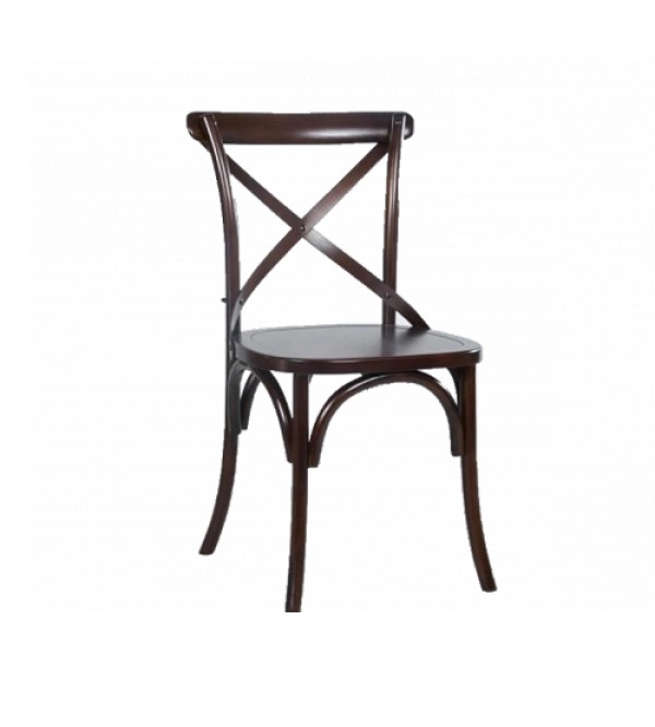 美式乡村实木椅子 | 餐椅复古咖啡厅靠背椅  SC-109BB 黑胡桃色