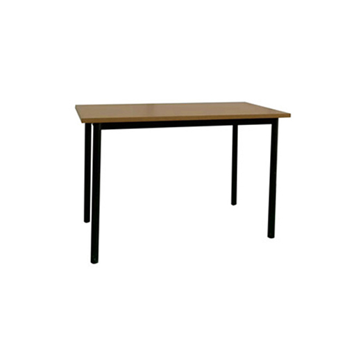 MT-063WDB 木纹面，黑色喷塑腿长条桌