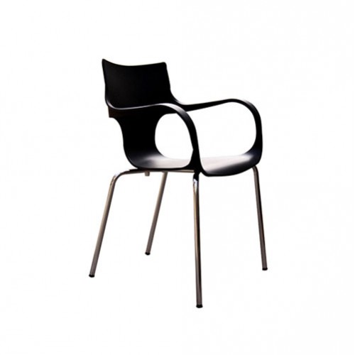 SC-05B 黑色造型扶手塑料椅
